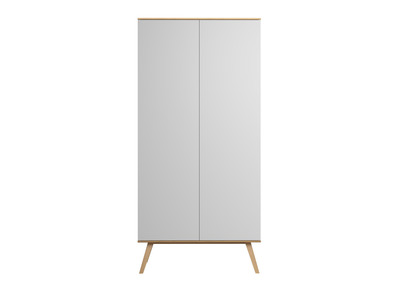 Armoire scandinave blanc et bois clair MAHE