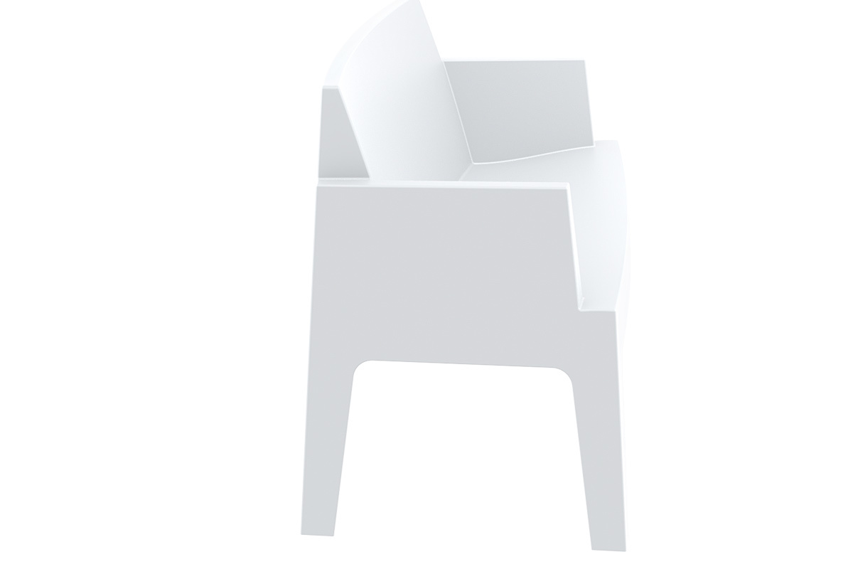 Banc de jardin design blanc 2 places LALI