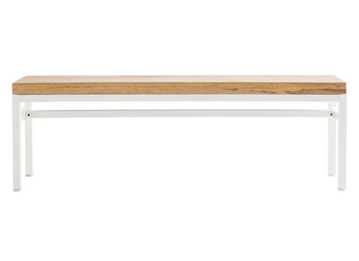 Banc design manguier et m&eacute;tal blanc 140 cm BOHO