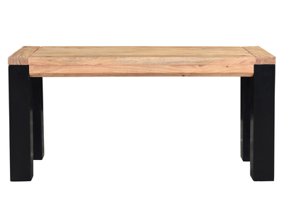 Banc industriel en bois massif et métal noir L95 cm TRAP