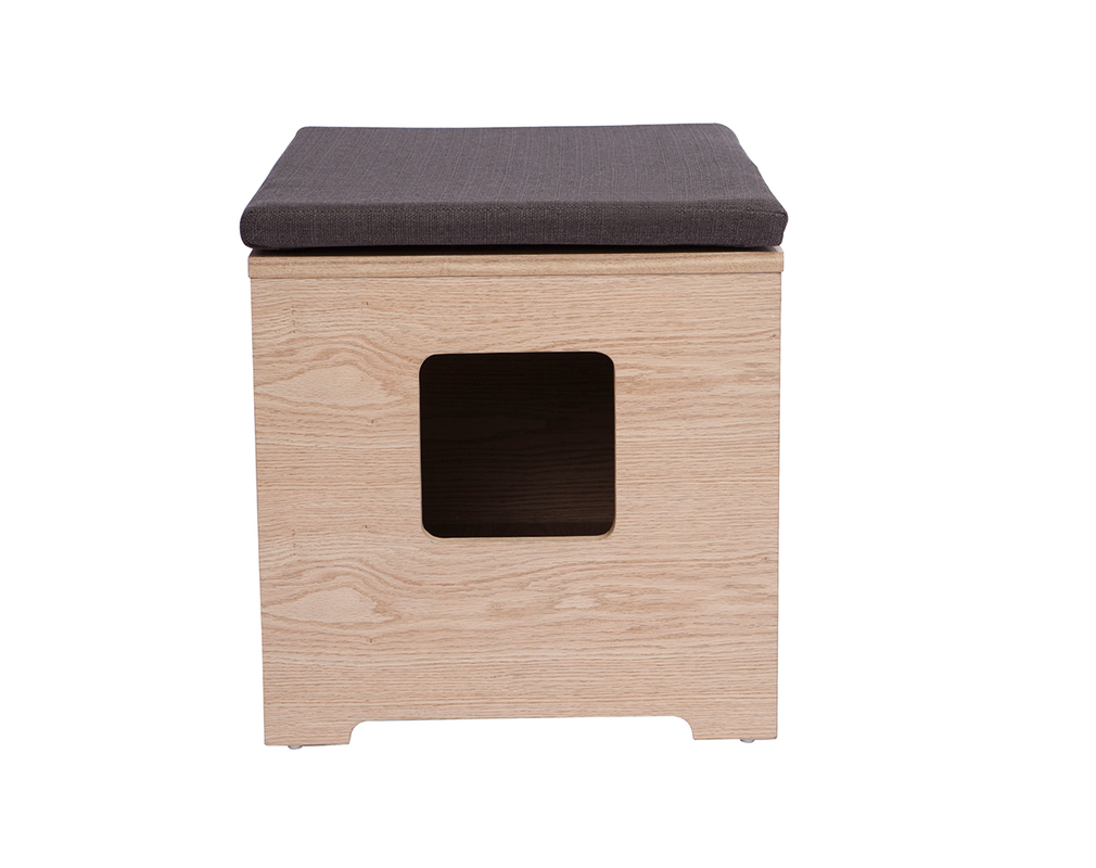 Banc Maison De Toilette Pour Chat Bois Clair Et Gris Berlioz Miliboo Banc Maison De Toilette Pour Chat Bois Clair Et Gris Berlioz Miliboo