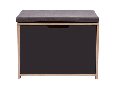 Banc maison de toilette pour chat bois clair et gris BERLIOZ