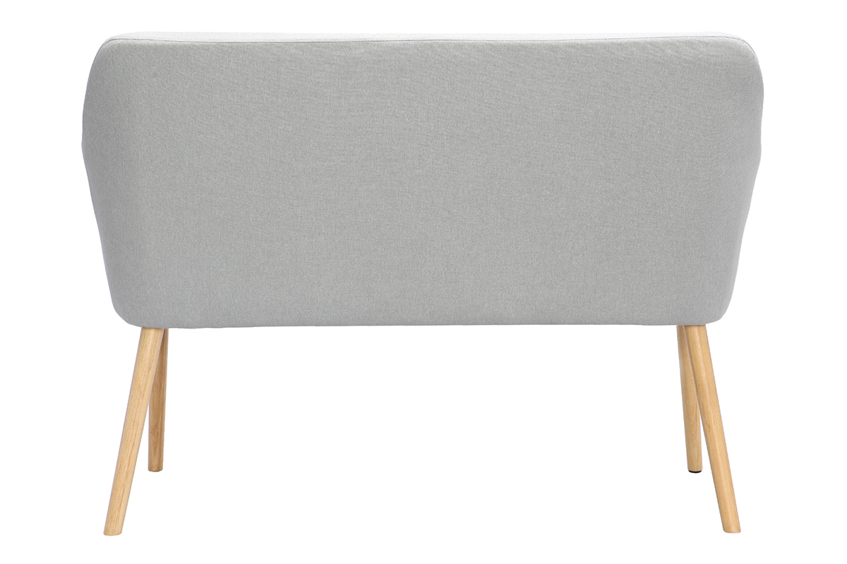Banquette scandinave 2 places gris clair ALEYNA