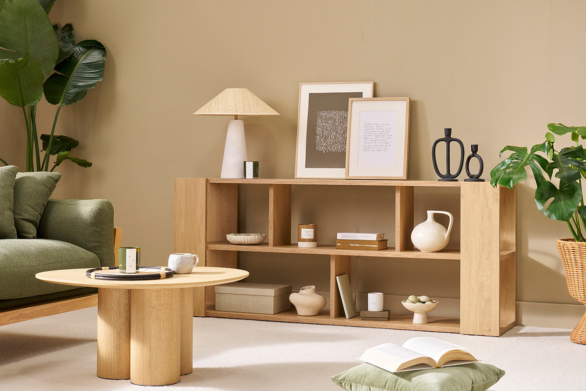 Bibliothque basse design blanche L167.5 cm MUSSO