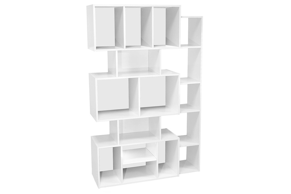 Biblioth�que design blanche avec fond noir ou blanc FOLCO