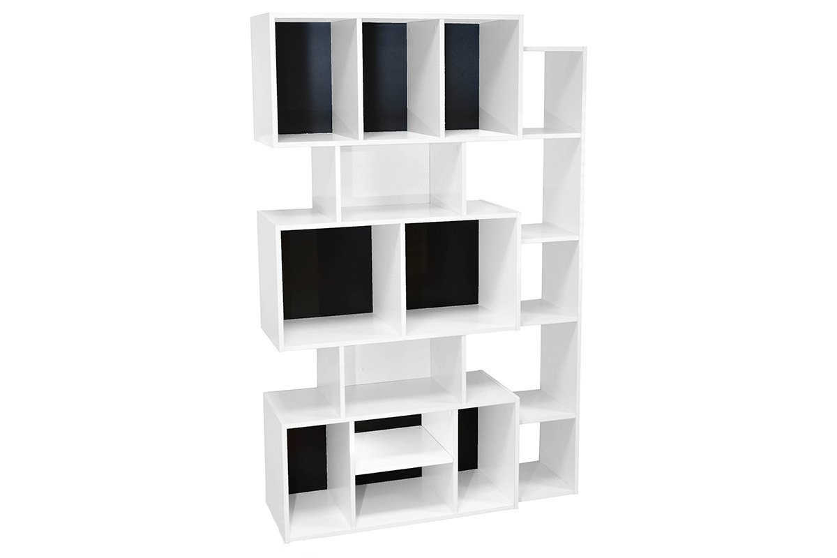 Biblioth�que design blanche avec fond noir ou blanc FOLCO