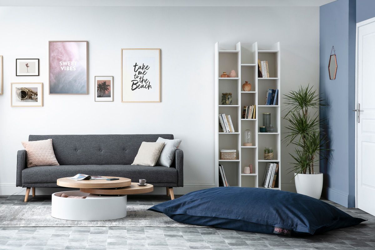 Bibliothque design bois blanc CLIMB