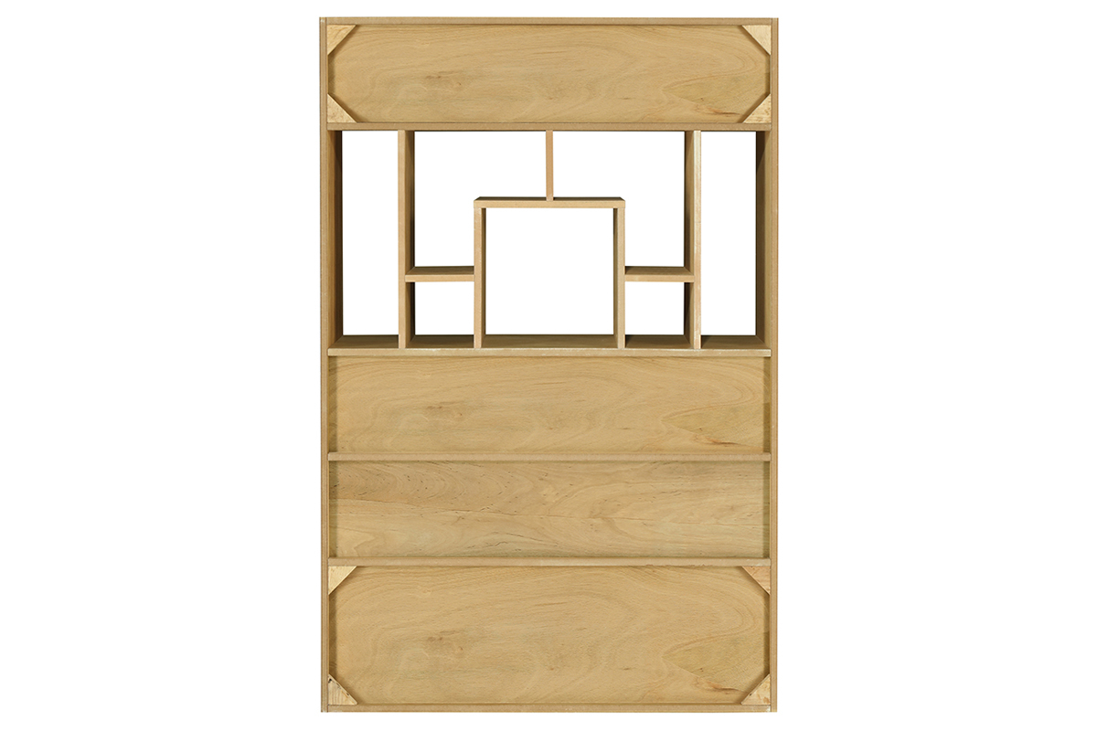 Bibliothque design bois clair L120 cm WALANG