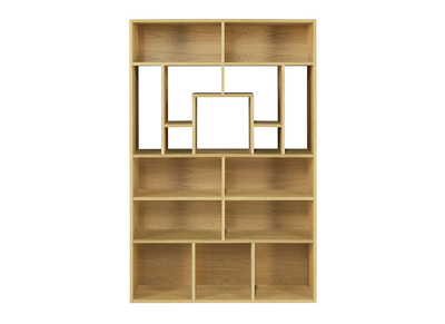 Biblioth&egrave;que design bois clair L120 cm WALANG
