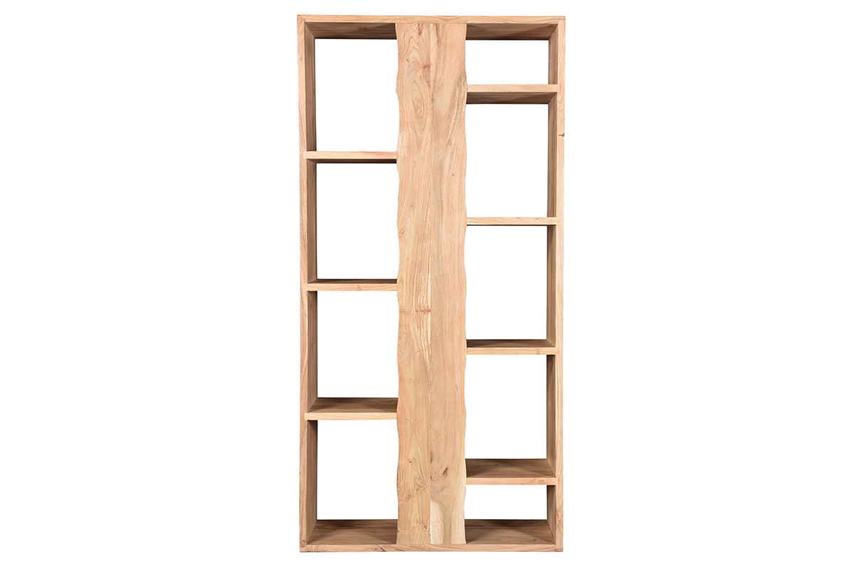 Biblioth�que design en bois d'acacia massif 88 cm CHAPMAN