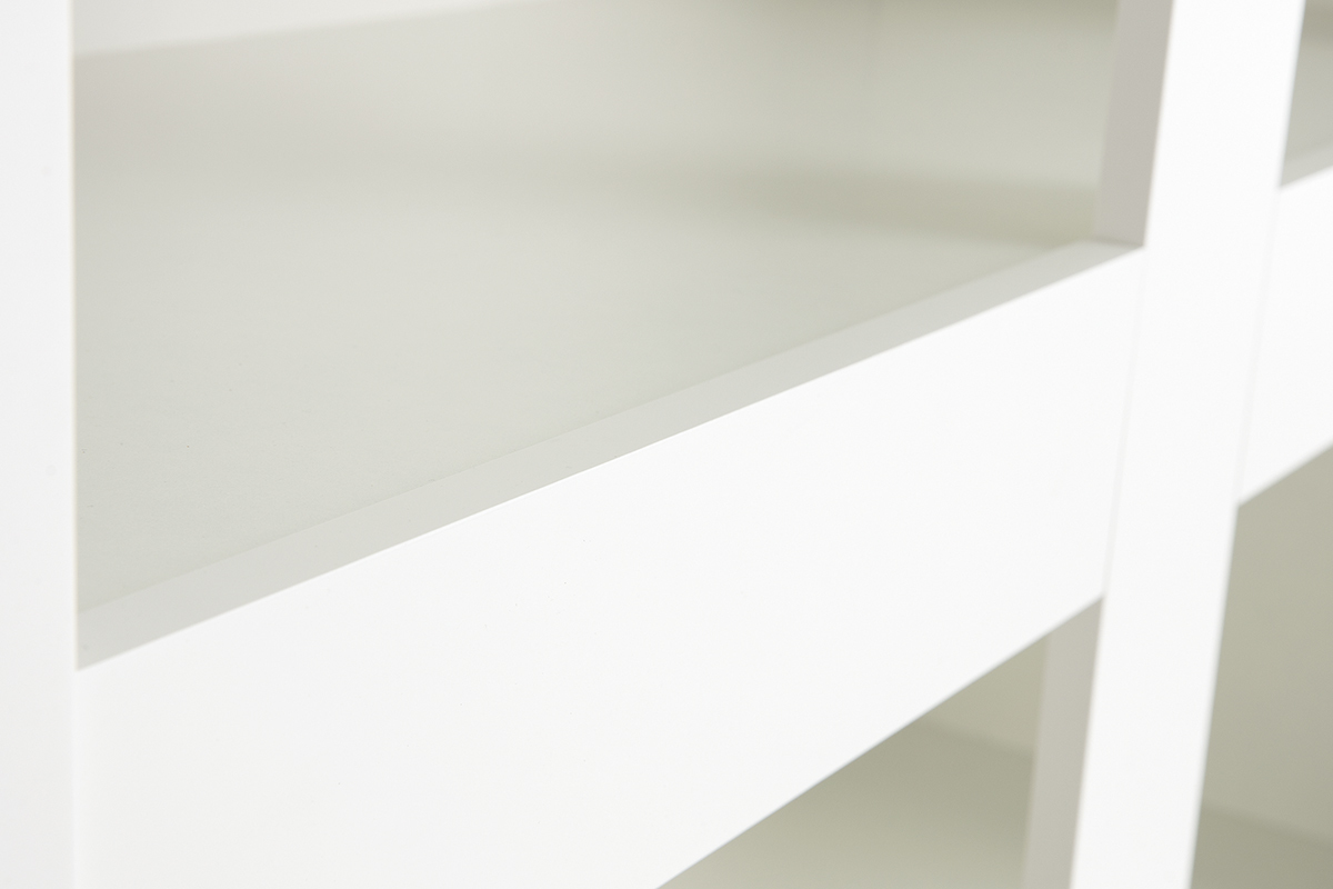 Bibliothque design laque blanc mat TINO
