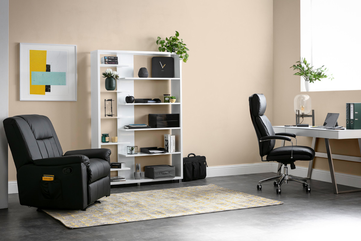 Bibliothque design laque blanche VIXY