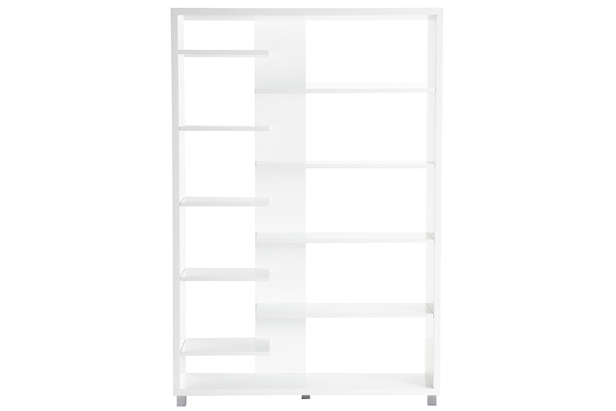 Bibliothque design laque blanche VIXY