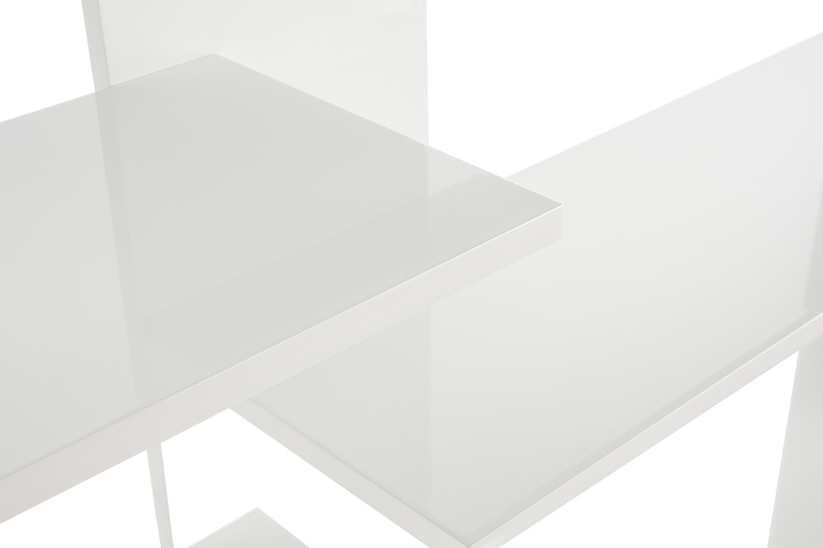 Bibliothque design laque blanche VIXY