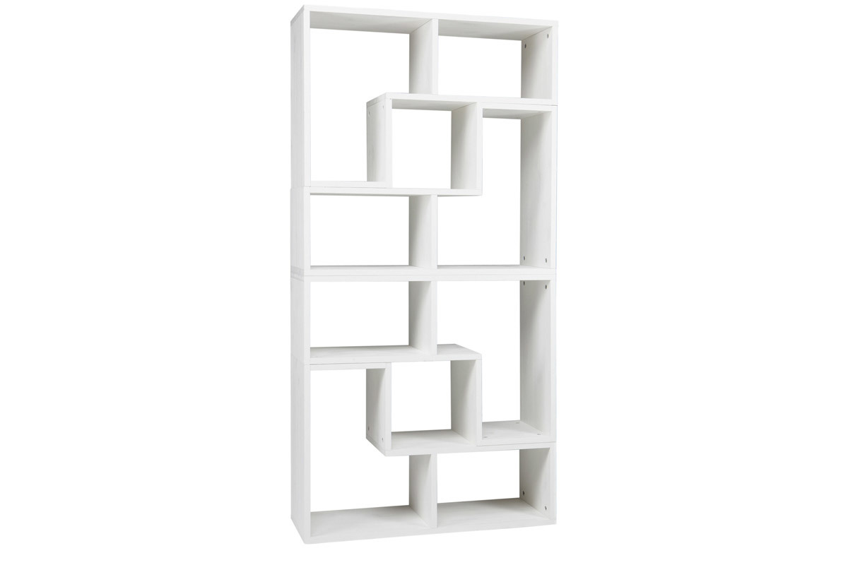 Biblioth�que �tag�re en pin blanc DETTO