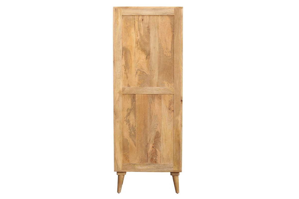 Biblioth�que ethnique en bois manguier massif grav� L60 cm KAFFIR
