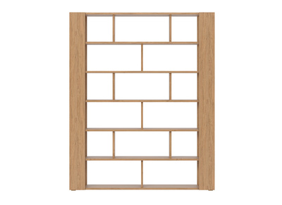 Bibliothèque multi casiers design finition bois clair chêne L168 cm MUSSO