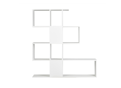 Bibliothèque ouverte séparateur design blanc laqué brillant L139 cm COMO