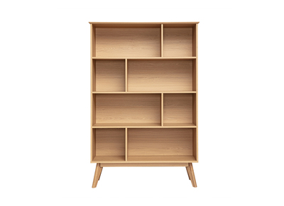 Biblioth&egrave;que scandinave 8 casiers ch&ecirc;ne INGRID