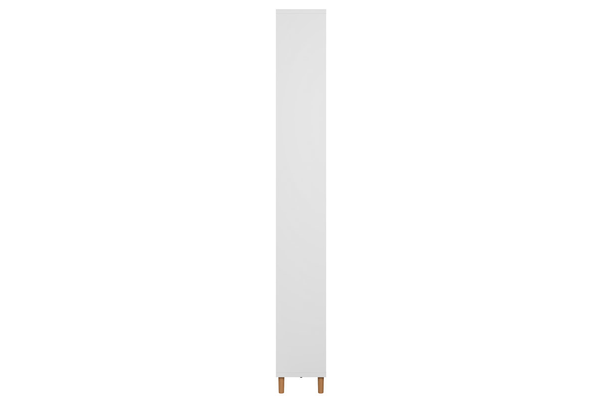 Biblioth�que scandinave blanc et bois L76 cm JIM