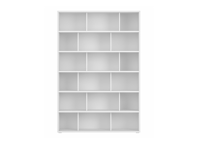 Bibliothèque scandinave blanc mat L140 cm EPURE