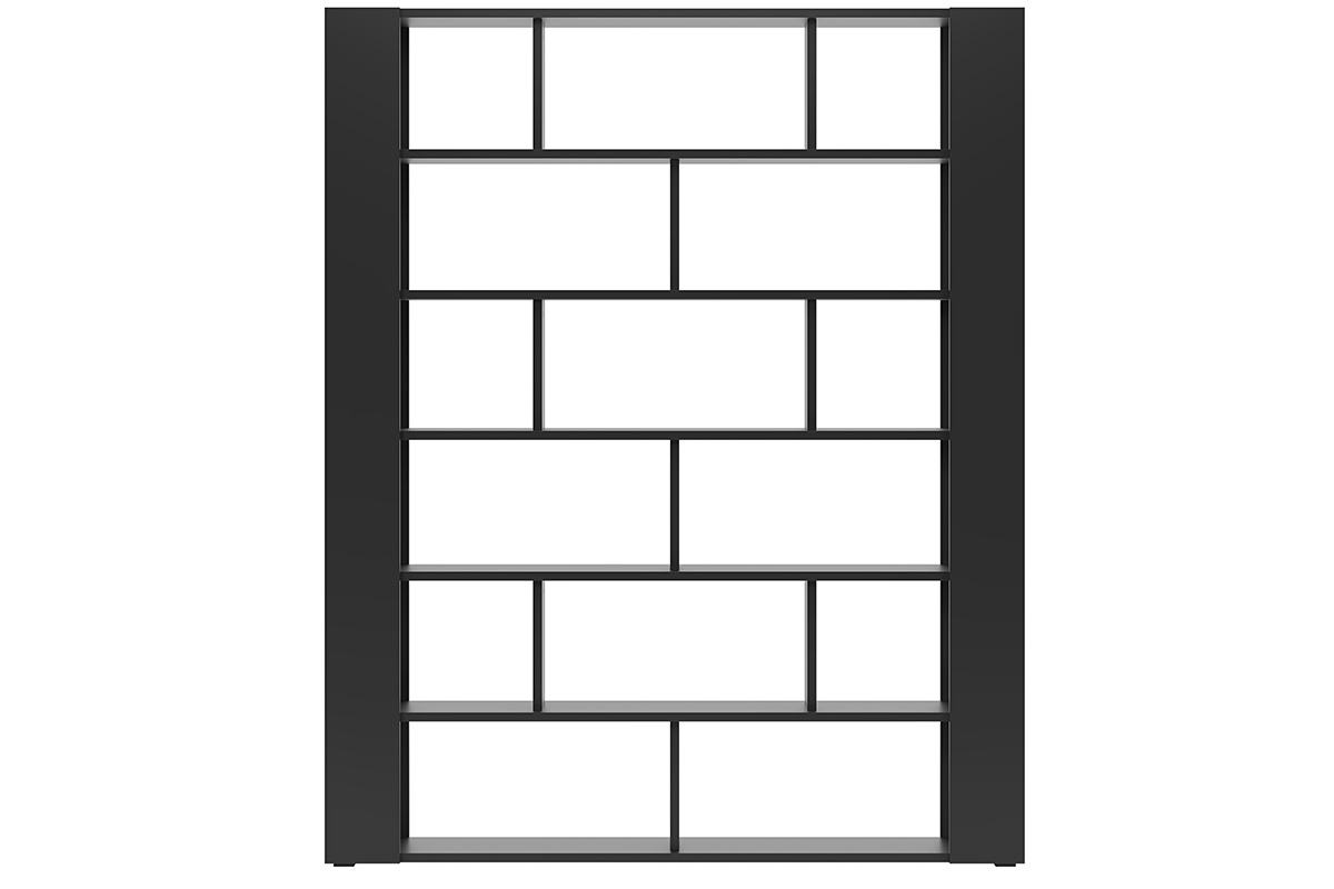 Bibliothque sparatrice d'espace design noire L168 cm MUSSO