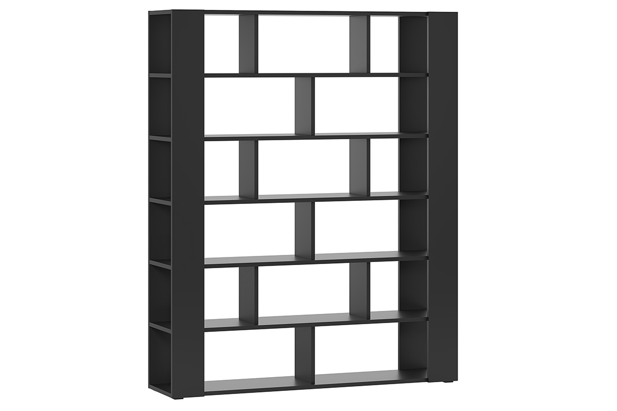 Bibliothque sparatrice d'espace design noire L168 cm MUSSO