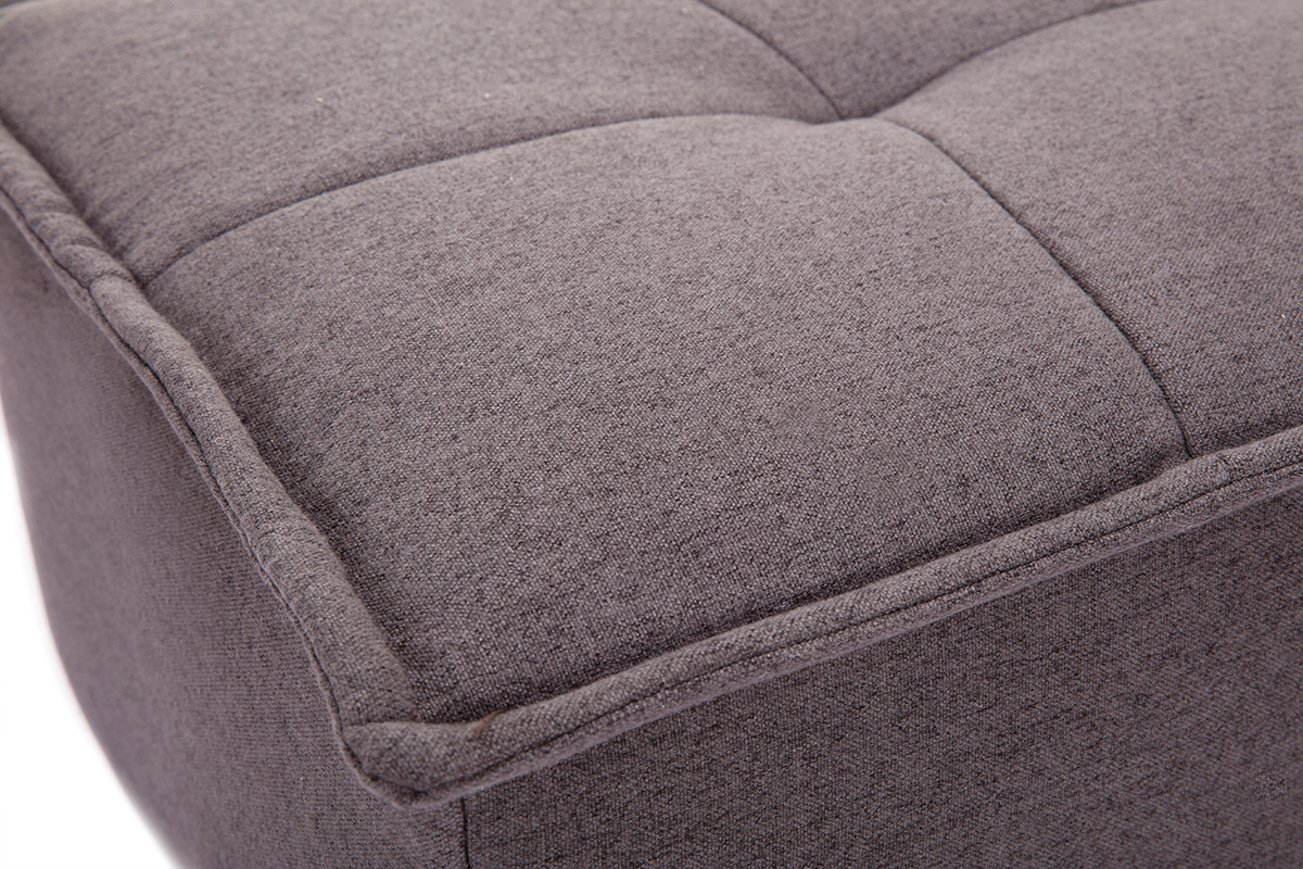 Bout de lit tissu gris fonc SUKA