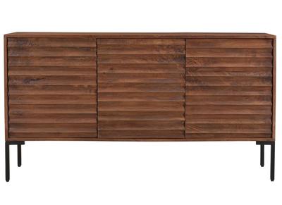 Buffet 3 portes en manguier massif et m&eacute;tal ONDA