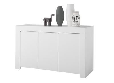 Buffet design 3 portes L138 cm blanc mat TINO