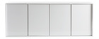 Buffet design 4 portes blanc laqué brillant L180 cm COMO