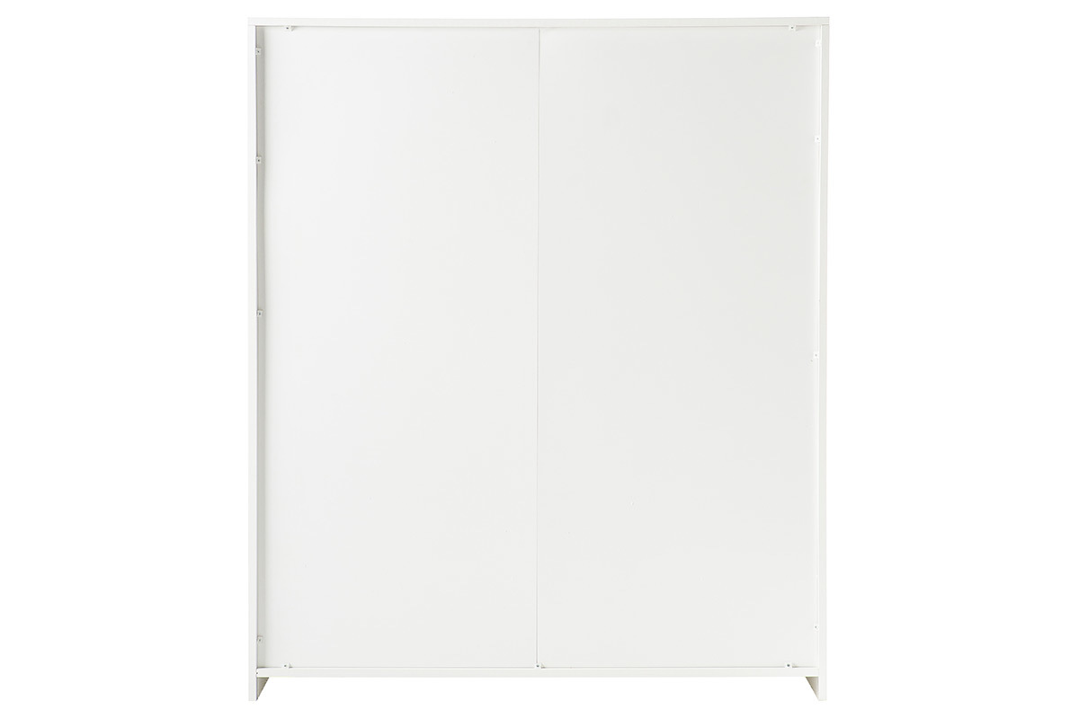 Buffet design carr� 4 portes laqu� blanc ERIA