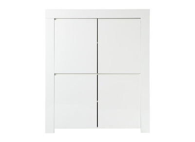 Buffet design carr&eacute; 4 portes laqu&eacute; blanc ERIA
