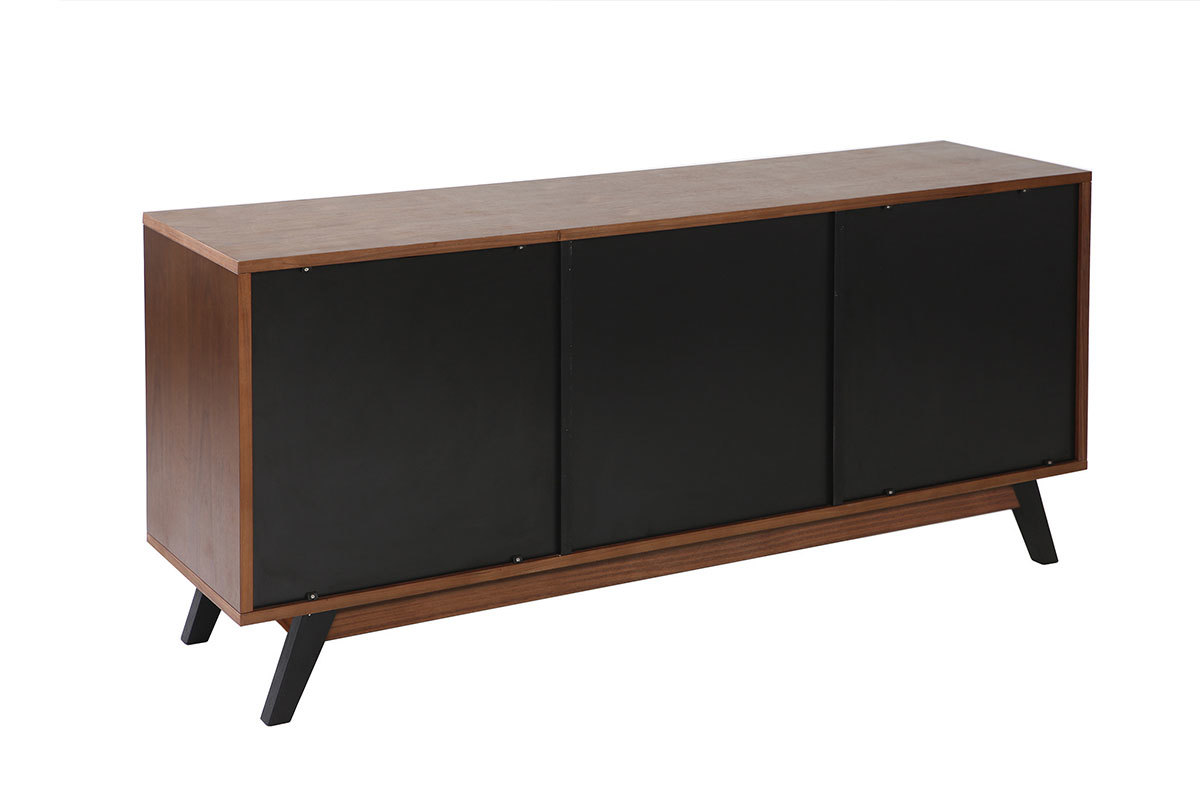Buffet design noyer et noir mat NORMA