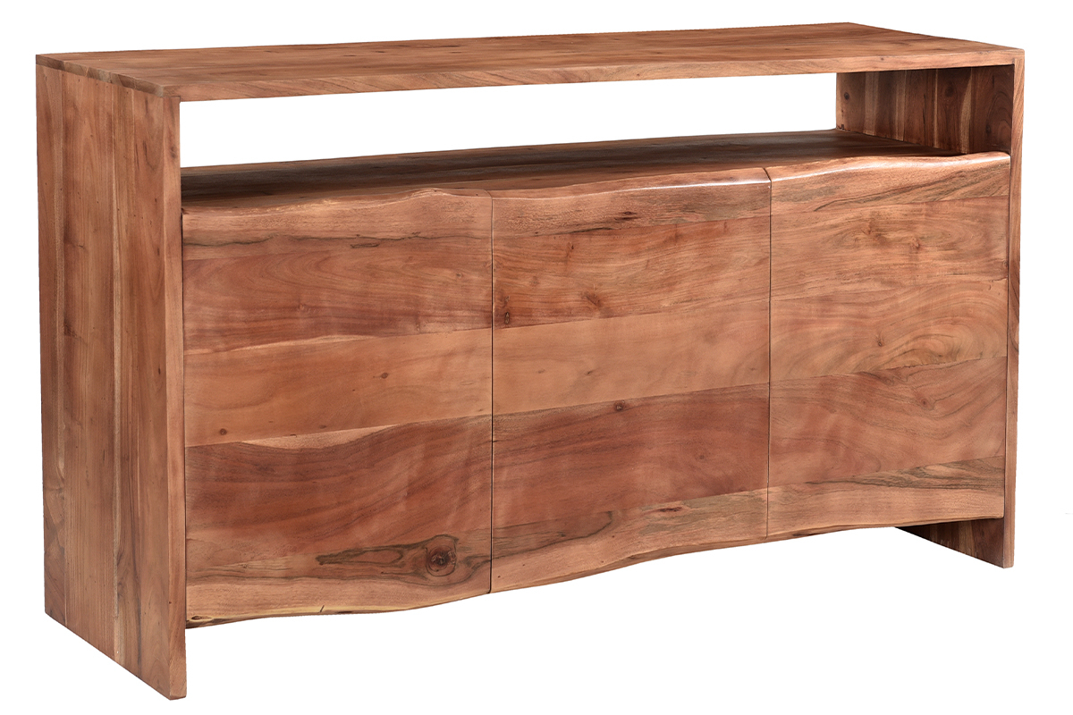 Buffet en bois massif 3 portes L150 cm BOHEMIAN