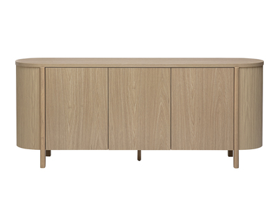 Buffet finition bois clair ch&ecirc;ne 3 portes L180 cm PAOLINE