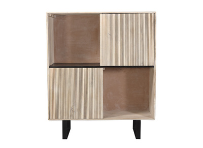 Buffet haut en manguier massif avec portes coulissantes ITER