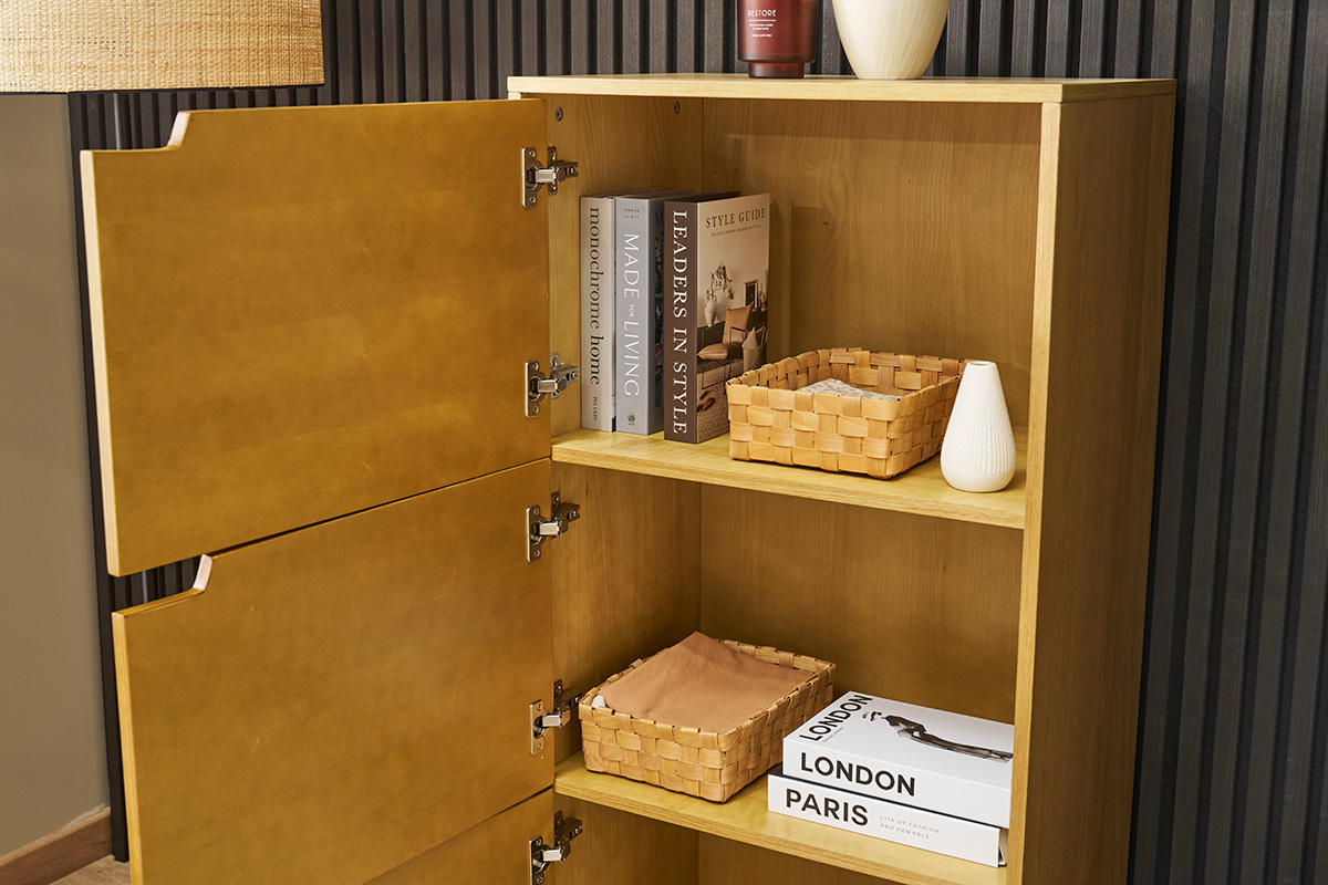 Buffet haut scandinave bois clair hva L60 cm LEENA