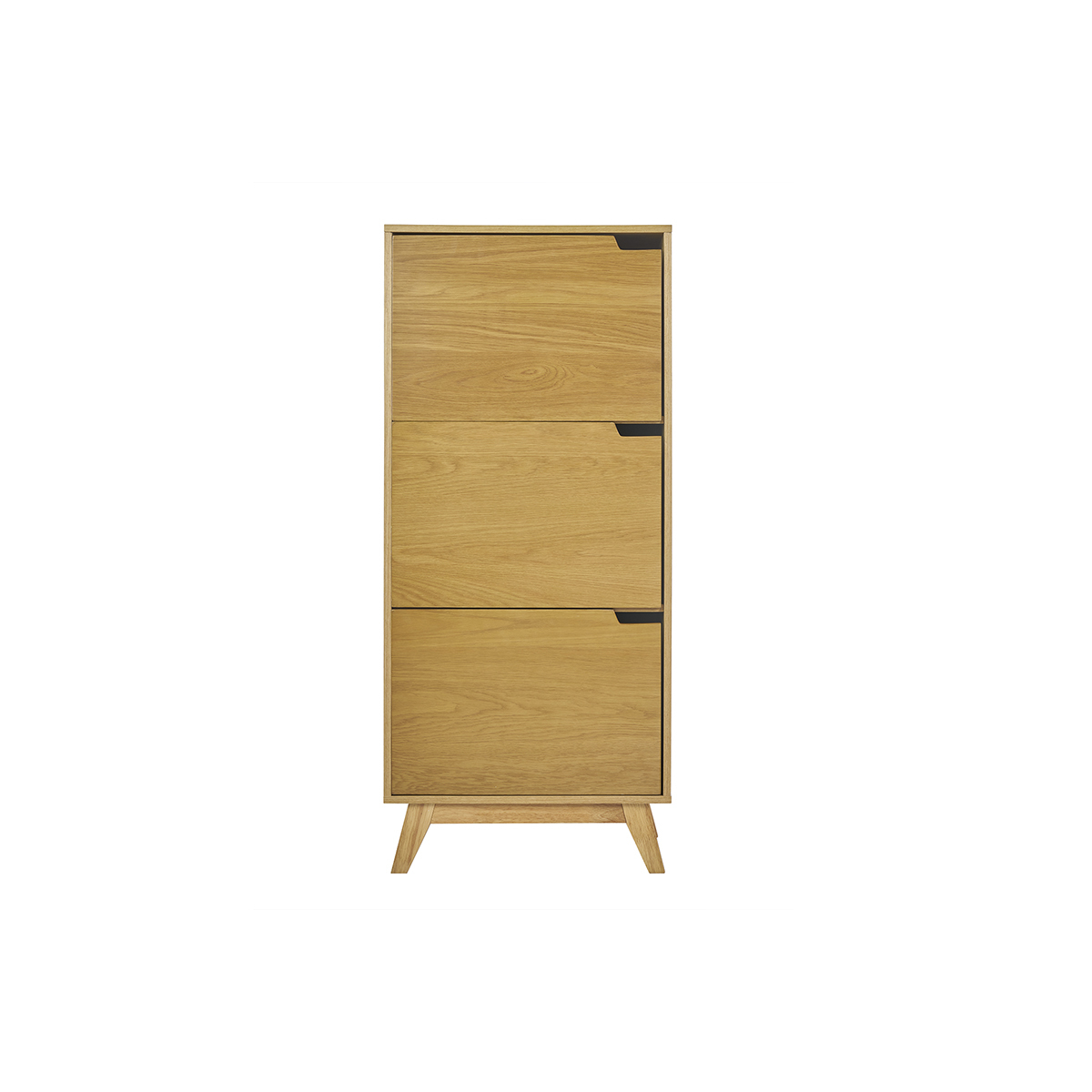 Buffet haut scandinave bois clair hévéa L60 cm LEENA