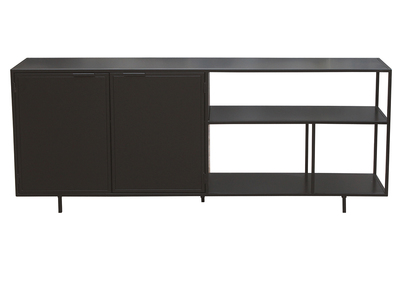 Buffet industriel en métal noir 2 portes L180 cm KARL