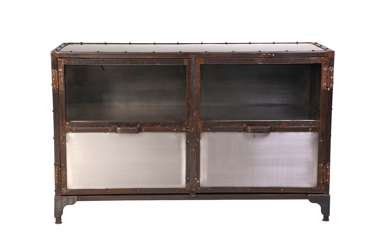 Buffet m�tal industriel 2 portes FACTORY