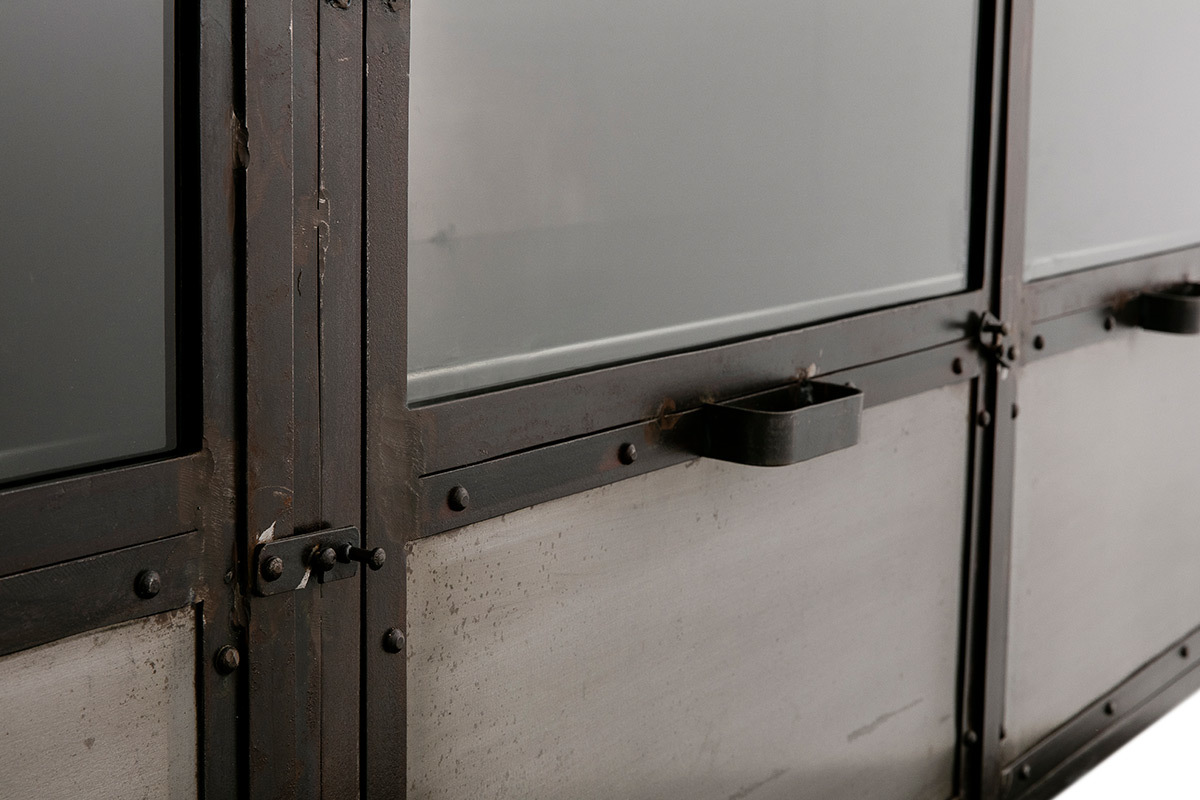 Buffet mtal industriel 3 portes L180 cm FACTORY