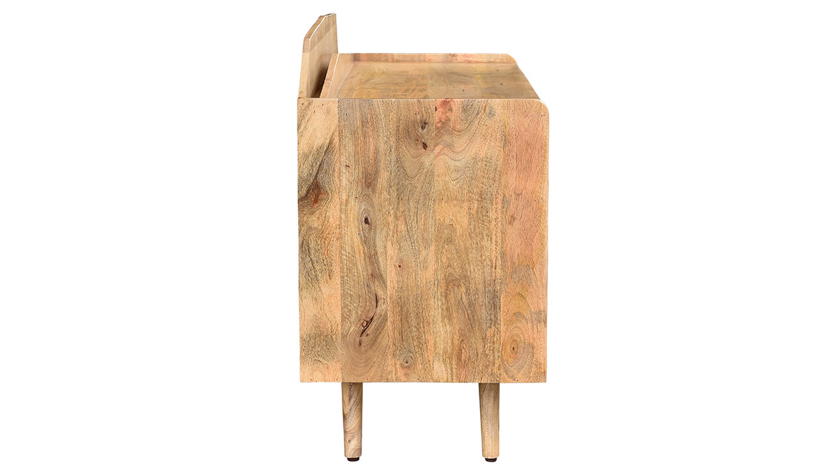 Buffet meuble de rangement vinyles en bois manguier massif L105 cm MATAHARI