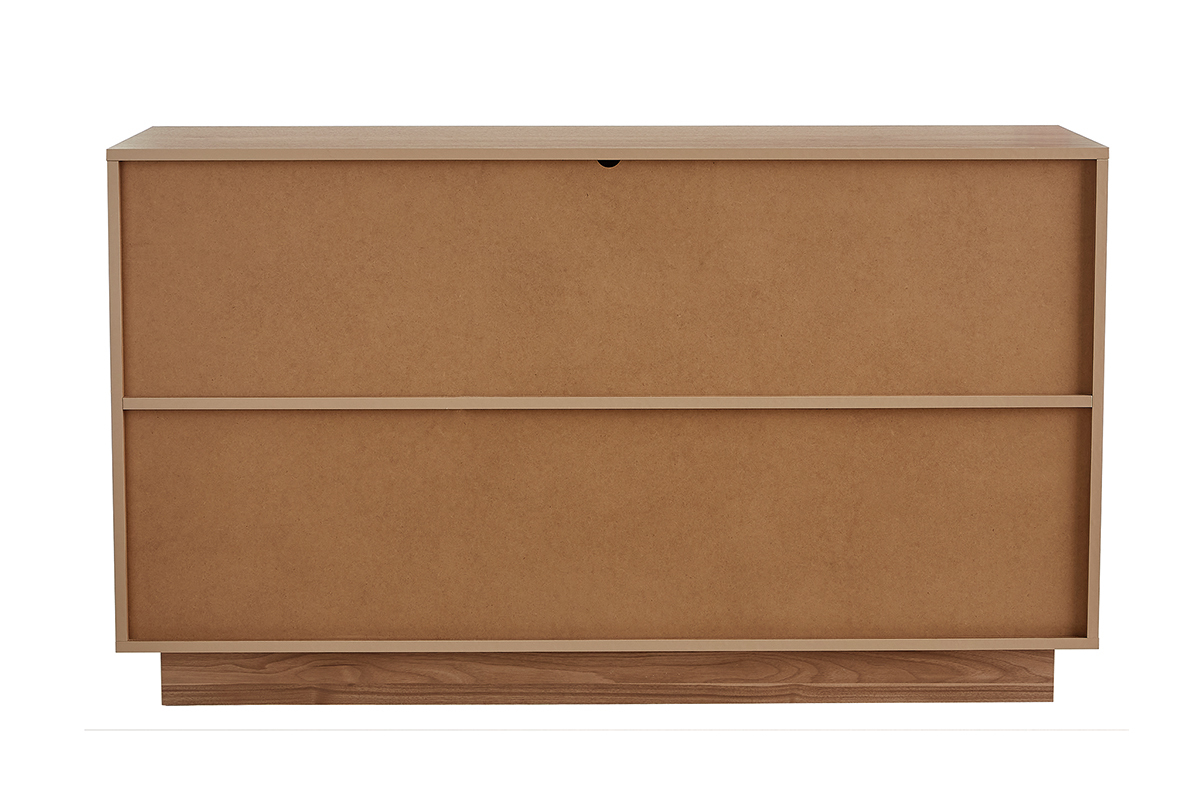 Buffet scandinave 3 portes finition bois chne L138 cm COMO