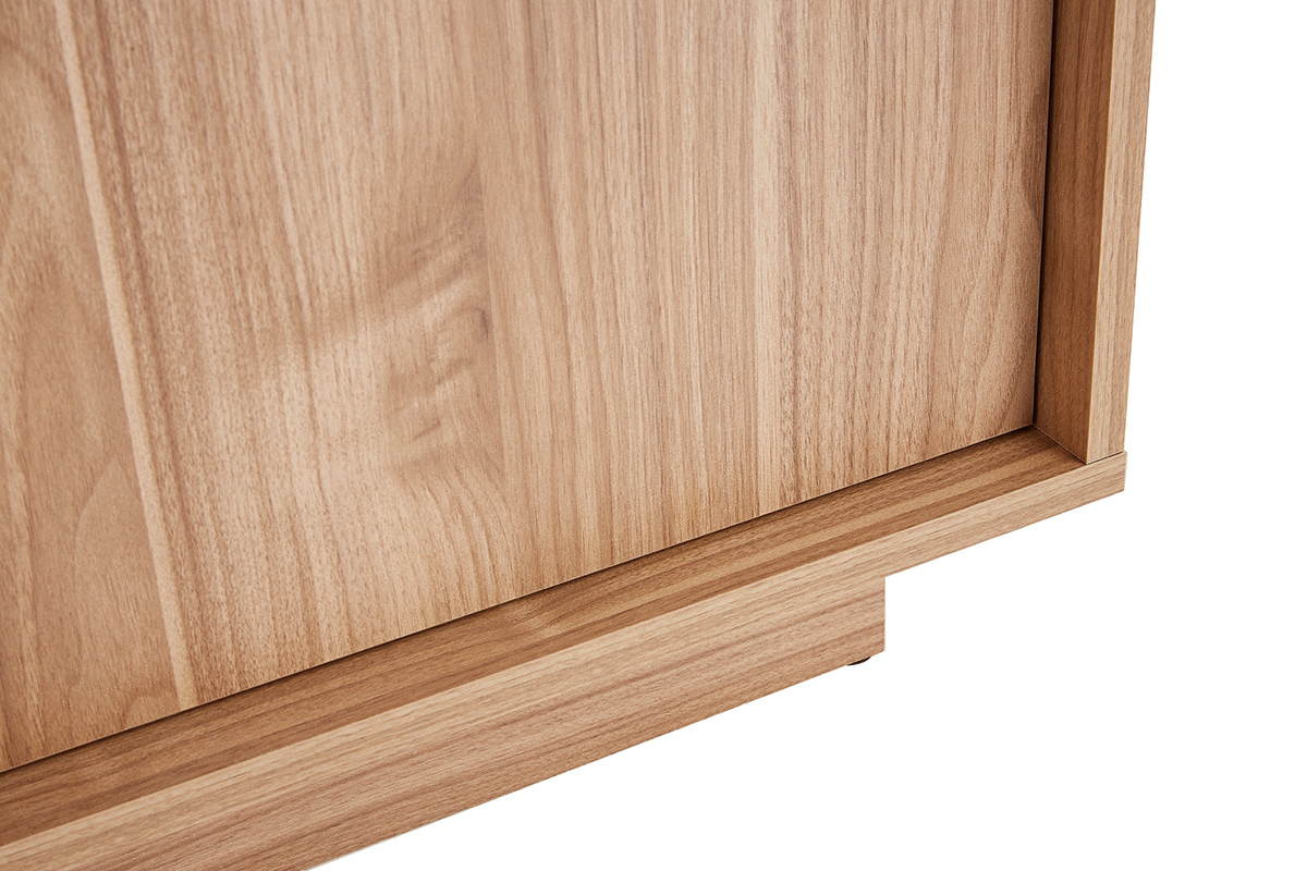 Buffet scandinave 3 portes finition bois chne L138 cm COMO