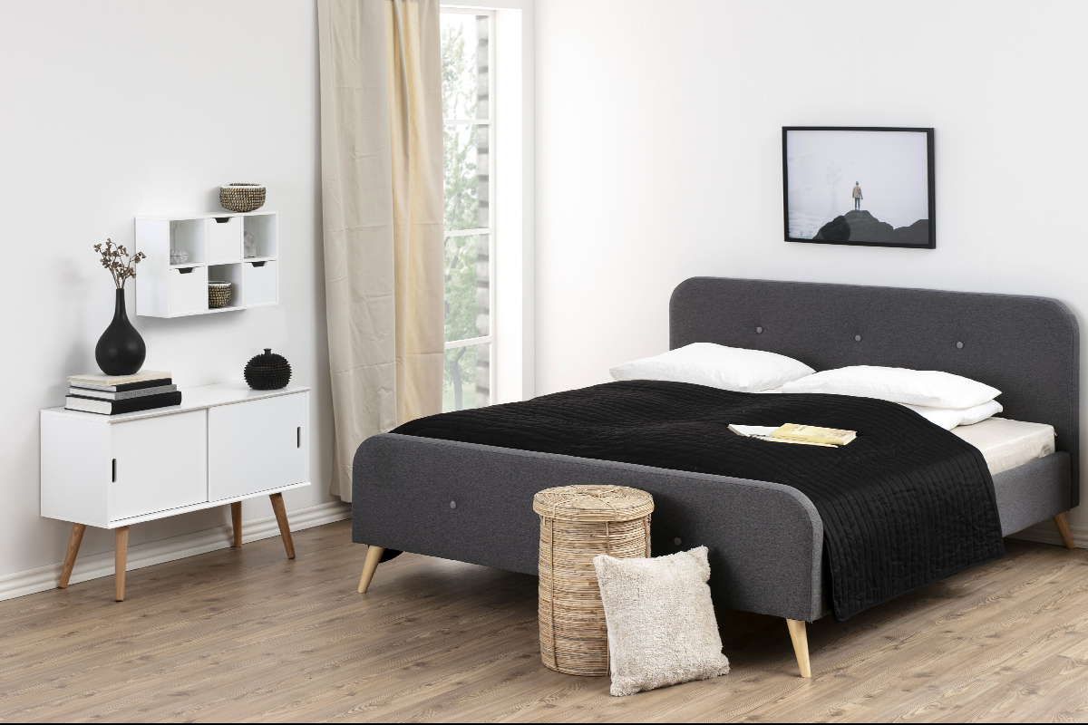 Buffet scandinave blanc mat avec portes coulissantes SNOOP