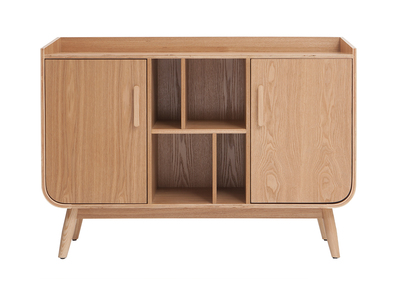 Buffet scandinave en bois clair 2 portes L122 cm HALLEN