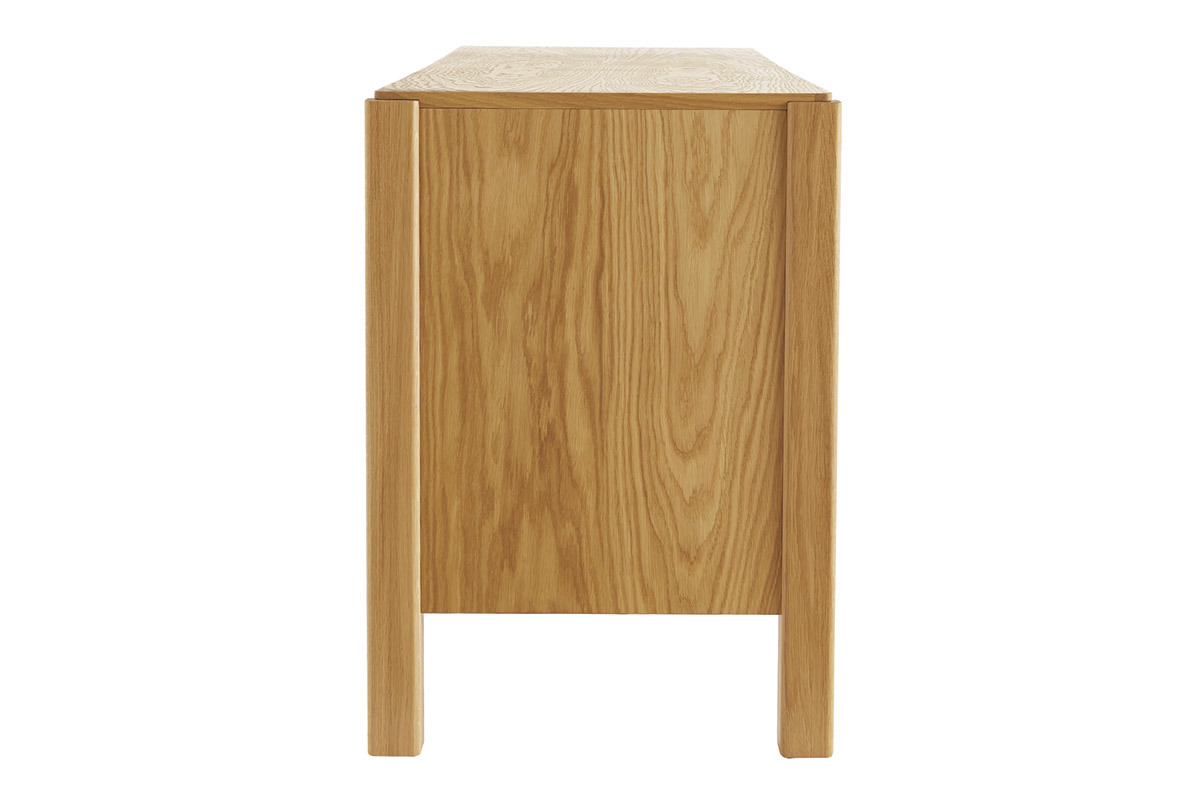 Buffet scandinave en bois clair ch�ne 3 portes L166 cm AGALI