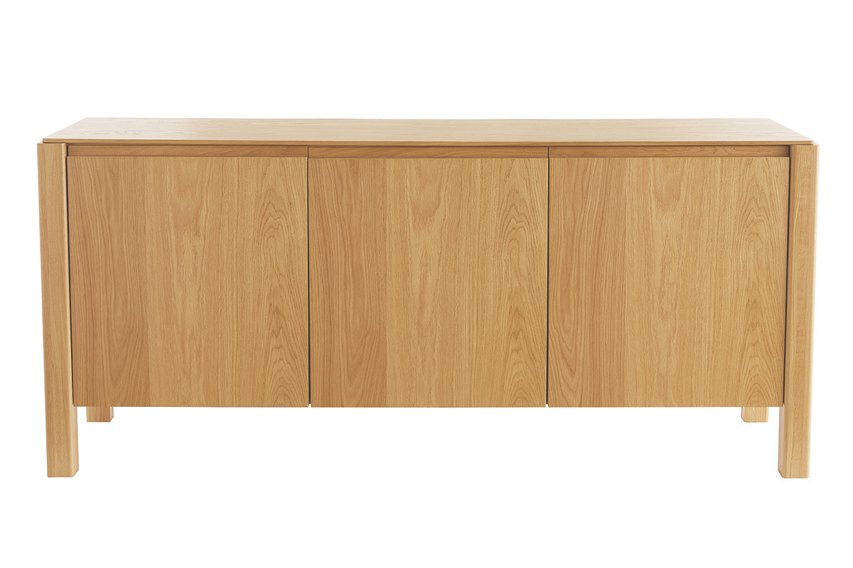 Buffet scandinave en bois clair ch�ne 3 portes L166 cm AGALI