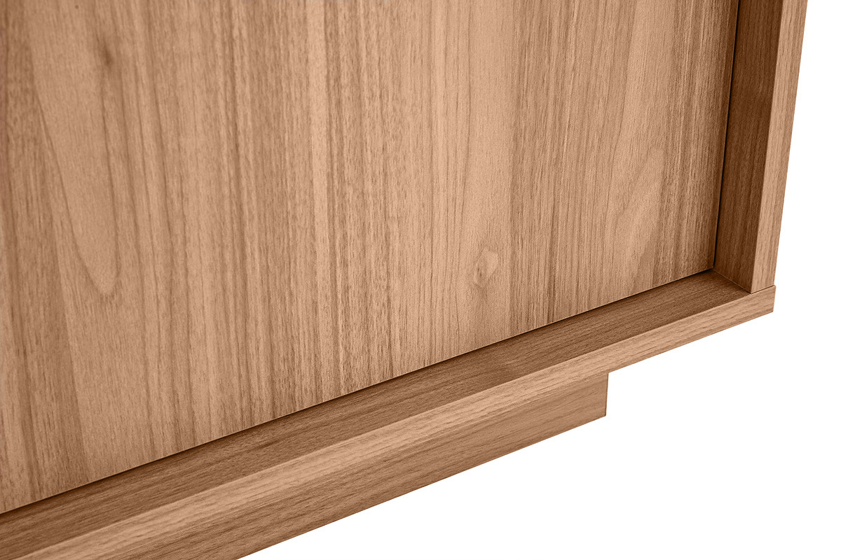 Buffet scandinave COMO en bois chne avec 4 portes, dimensions 180 cm.